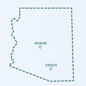 State of Arizona Map showing Location of Original ChopShop