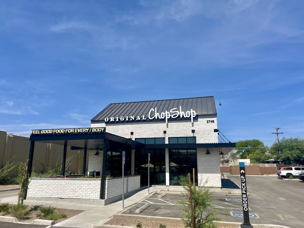 A wide Zoom image of Original ChopShops Tucson location